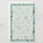 Papeterie Rétros clés de Valentine (Devant / Derrière)