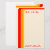 Papeterie rétros rayures : v.2 : (Devant / Derrière)