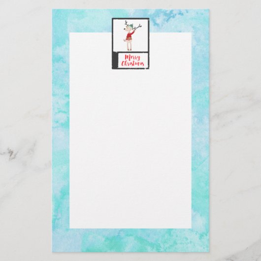 Papeterie Rindeer De Noël Dans Un Gros Chaud (Devant)