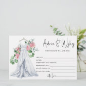 Papeterie Robe mariage - conseils et souhaits douche nuptial (Debout devant)