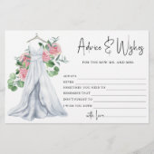 Papeterie Robe mariage - conseils et souhaits douche nuptial (Devant)