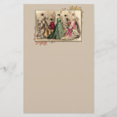 Papeterie Robe Victorienne Avec Papier Bow Rose (Devant)