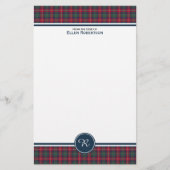 Papeterie Robertson Clan Tartan Scottish Plaid Monogram (Devant)