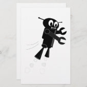 Papeterie Robot volant noir (Devant / Derrière)