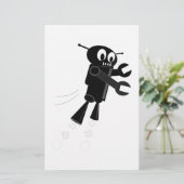 Papeterie Robot volant noir (Debout devant)