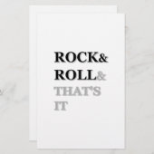Papeterie Rock and Roll Et c'est tout (Devant / Derrière)
