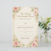 Papeterie Romantic Floral Wedding Invitation Card Template (Debout devant)