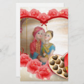 Papeterie Romantique Amour Coeur Art Imprimer (Devant / Derrière)