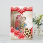 Papeterie Romantique Amour Coeur Art Imprimer (Debout devant)