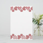 Papeterie romantique : Coeurs et Roses rouges (Debout devant)