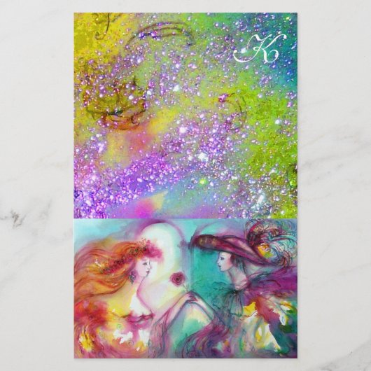 PAPETERIE ROMEO ET JULIET, PARKLES D'OR VERT PURPLE (Devant)