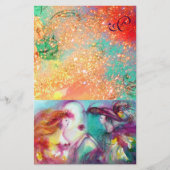 PAPETERIE ROMEO ET JULIET, ROSE VERT OR ÉPARKLES MONOGRAMME (Devant)