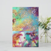 PAPETERIE ROMÉO ET JULIET, TURQUOISE BLEU OR SPARKLES MONOGR (Debout devant)