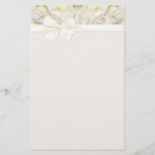 Papeterie Rose blanche Élégance 2 (Devant)