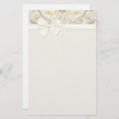 Papeterie Rose blanche Élégance 2 (Devant / Derrière)