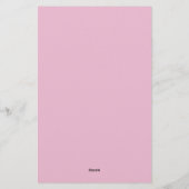 Papeterie Rose clair élégant simple et professionnel (Dos)