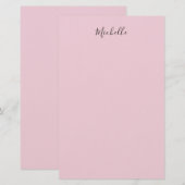 Papeterie Rose Clair Professionnel Écriture Manuscrite Class (Devant / Derrière)