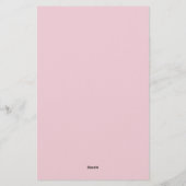 Papeterie Rose Clair Professionnel Écriture Manuscrite Class (Dos)