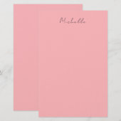 Papeterie Rose Clair Professionnel Écriture Manuscrite Class (Devant / Derrière)