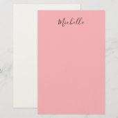 Papeterie Rose Clair Professionnel Écriture Manuscrite Class (Devant / Derrière)