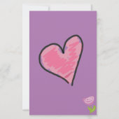 Papeterie Rose-Coeur stationnaire (Devant)