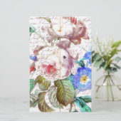 Papeterie Rose de lettre vintage (Debout devant)