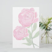 Papeterie rose de pivoines (Debout devant)