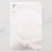 Papeterie Rose de rose stationnaire (Devant / Derrière)