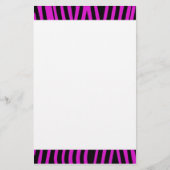 Papeterie rose d'impression de zèbre (Devant)