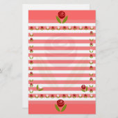 Papeterie Rose d'un rose (Devant / Derrière)