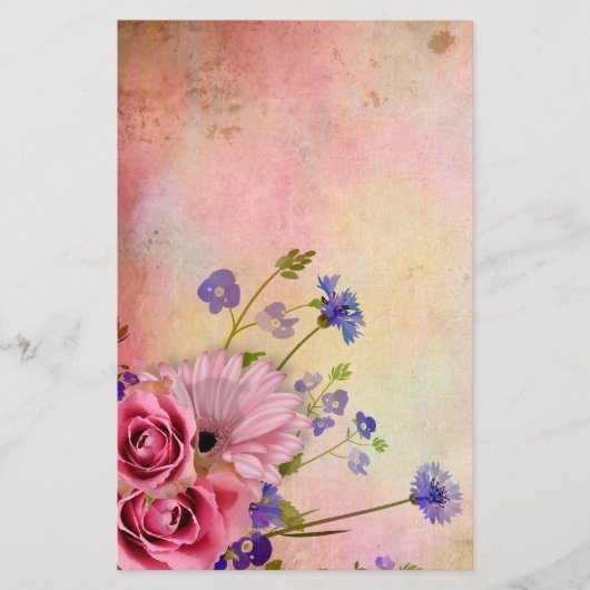 Papeterie Rose et Fleur sauvage (Devant)