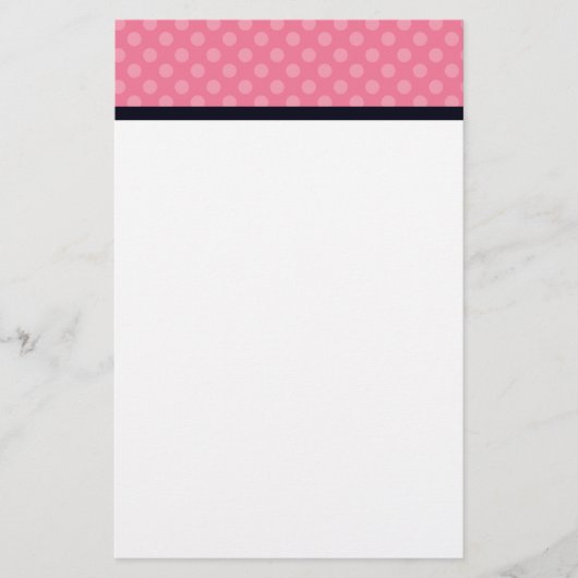 Papeterie rose et noire de coutume de point de (Devant)