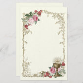 Papeterie Rose eucharistique catholique et communion de Chal (Devant / Derrière)