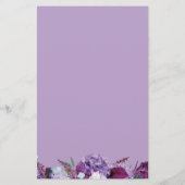 Papeterie Rose Floral violet or Mariage de verdure géométriq (Dos)