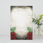 Papeterie Rose gothique vintage (Debout devant)