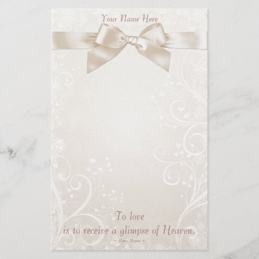 Papeterie Rose Heart Flourish (Devant)