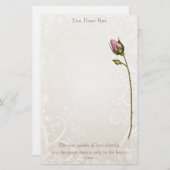 Papeterie Rose Heart Flourish (Devant / Derrière)