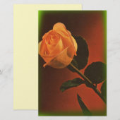 Papeterie Rose jaune vintage (Devant / Derrière)