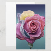 Papeterie Rose multicolore (Devant / Derrière)