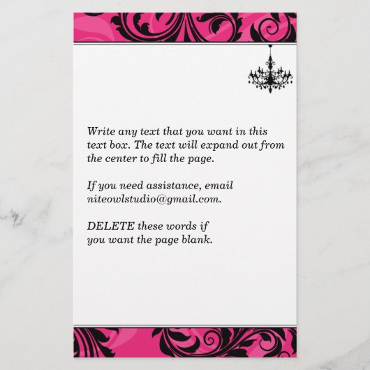 Papeterie Rose, Noir, Lustre blanc, Rouleaux (Devant)