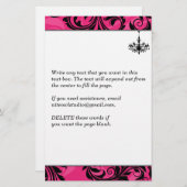 Papeterie Rose, Noir, Lustre blanc, Rouleaux (Devant / Derrière)