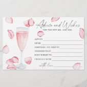 Papeterie Rose Prosecco - conseils et souhaits nuptiale (Devant)