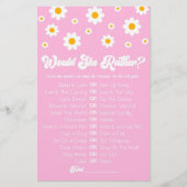 Papeterie Rose Retro Daisy Voudrait Elle Plutôt Baby shower