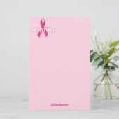Papeterie Rose Ribbon Breast Cancer Survivor (Debout devant)
