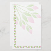 Papeterie Rose Rose Bureaux papeterie-Floral (Devant / Derrière)