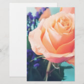 Papeterie rose rose et jaune avec fond de menthe (Devant / Derrière)