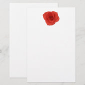 Papeterie Rose rouge (Devant / Derrière)