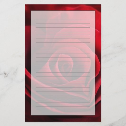 Papeterie Rose rouge de Valentine (Devant)