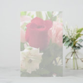 Papeterie Rose rouge et lis transparents (Debout devant)