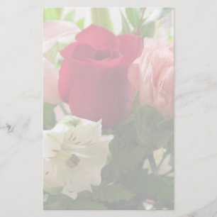 Papeterie Rose rouge et lis transparents